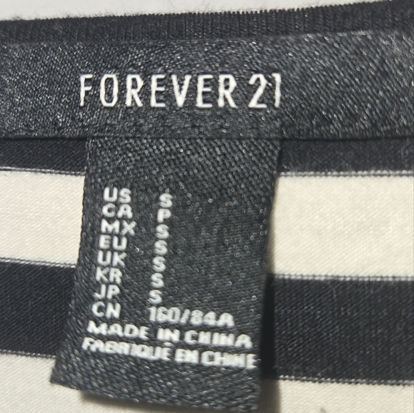 Forever 21 striped bodycon midi dress women's size small - Picture 3 of 7